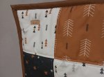 Patchwork falvédő mustár-szürke-fehér színben